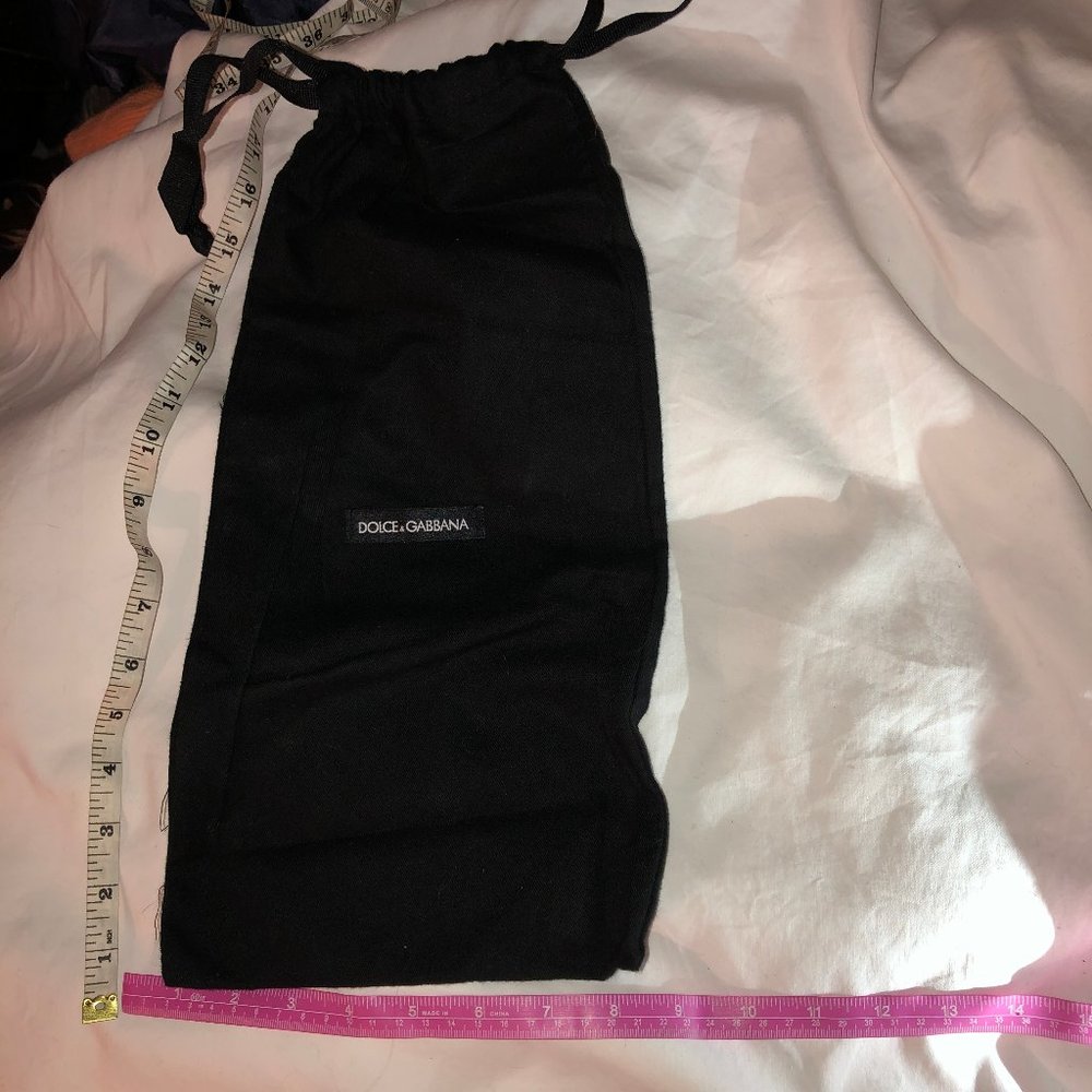 dolce & gabbana black white made in Italy cotton dust bag NEW